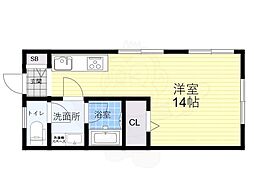 Estate桜川 ワンルームの間取図画像
