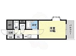 フィレンツェ 1Kの間取図画像