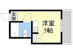 グランビルド道頓堀 ワンルームの間取図画像