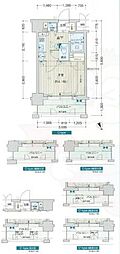 プレサンス難波OCAT前 1Kの間取図画像