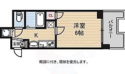 プレサンス難波イーストモダニティ 1Kの間取図画像