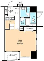 クレアランドマーク ワンルームの間取図画像