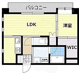 ありがとうヴィラ博丈下川端 1LDKの間取図画像
