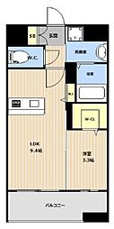 VALENTIA天神東 1LDKの間取図画像
