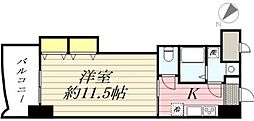 ロイヤル博多駅前 1Kの間取図画像