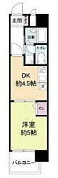レジディア博多 1DKの間取図画像