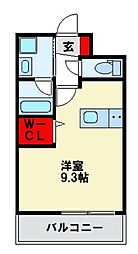 エンクレスト博多EXCEED ワンルームの間取図画像