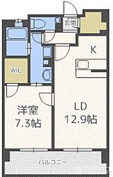 ウィルドゥ中洲 1LDKの間取図画像