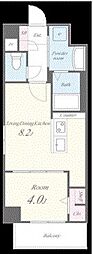 グランドアセント 1LDKの間取図画像