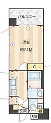 ウィルドゥ中洲 1Kの間取図画像