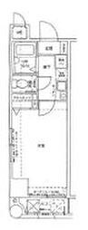アクタス博多 1Kの間取図画像