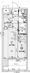 グランフォーレ博多駅東プレミア 1LDKの間取図画像