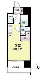 ブランシエスタ千早RJR ワンルームの間取図画像