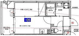 MODERNPALAZZO博多駅南5丁目 1DKの間取図画像