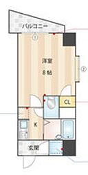 R'sレジデンス千代 1Kの間取図画像