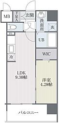モダンパラッツオ博多リバー2 1LDKの間取図画像