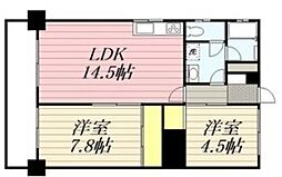セレス駅南 2LDKの間取図画像