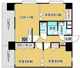 リファレンス東公園2 3LDKの間取図画像