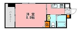 アソシアグロッツオ平尾駅前 1Kの間取図画像
