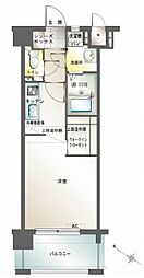 エンクレスト渡辺通南 1Kの間取図画像