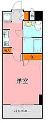 ピュアドームエクセル博多 1Kの間取図画像