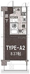 クラッシー博多 1Kの間取図画像