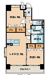 ルシール筑紫通り 2LDKの間取図画像