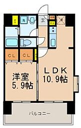 フェリススクエア 1LDKの間取図画像