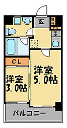 ルネッサンス21薬院サウス 2Kの間取図画像