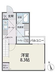 ジラフ桜ヶ丘 ワンルームの間取図画像
