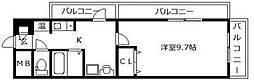 ロックシャローズ博多 1Kの間取図画像