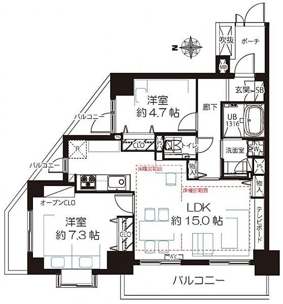 間取りを拡大表示