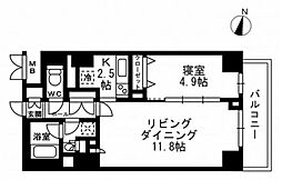 パークフラッツ学芸大学 3階1LDKの間取り