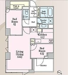 ザ・ロイヤルガーデンレジデンス白金台 2LDKの間取図画像