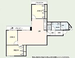 シャンボール代々木上原 3LDKの間取図画像