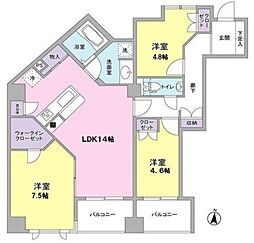 グリーンテラス世田谷 3LDKの間取図画像