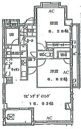 クールセリシエ 2LDKの間取図画像