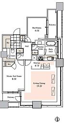 タワーコート北品川 2LDKの間取図画像