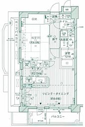 パークサイドリックス中延 1LDKの間取図画像