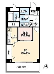 秀和恵比寿レジデンス 1LDKの間取図画像