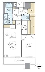 ブリリアタワーズ目黒ノースレジデンス 1LDKの間取図画像