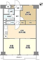 クレール武蔵小山 2SLDKの間取図画像