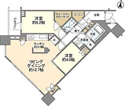 ブリリアタワーズ目黒ノースレジデンス 2LDKの間取図画像