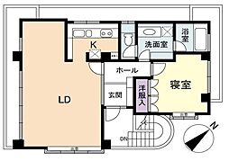 代官山テラス 1LDKの間取図画像