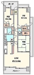 ベルク目黒 3LDKの間取図画像