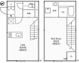 LEGALAND中目黒 1LDKの間取図画像