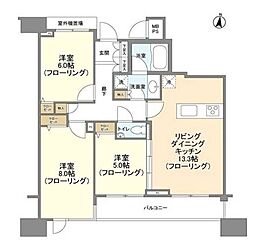HF白金高輪レジデンス 3LDKの間取図画像