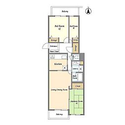 ランテルナ山王 3LDKの間取図画像