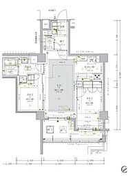 イノベイシア恵比寿 2LDKの間取図画像