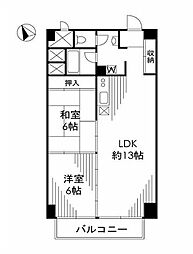 秀和恵比寿レジデンス 2LDKの間取図画像